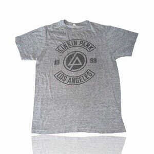 Linkin Park T-Shirt Mens Gray Los Angeles 1998 LP Logo Graphic Tee: Chester